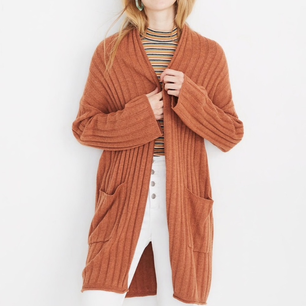 Madewell Piedmont Ribbed Cardigan Sweater